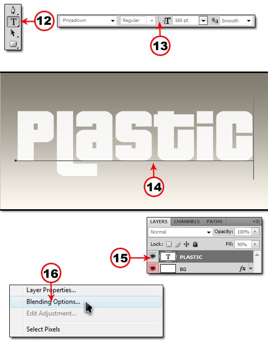 type2 How to make a Plastic Text in Photoshop CS4