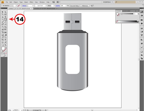 14 How To Create A Realistic Pendrive in Adobe Illustrator.