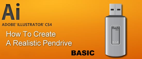 Pendrive How To Create A Realistic Pendrive in Adobe Illustrator.