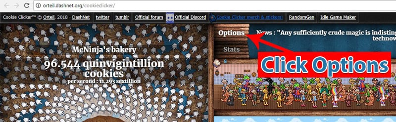 cookie clicker how to save game